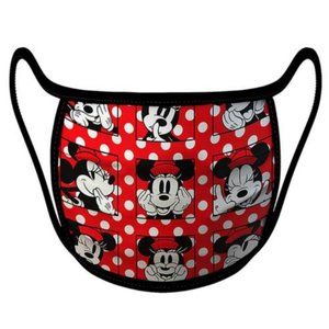 Disney face mask- Minnie faces in polka dots NWT